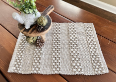 COTTAGE WEAVE TAN/CREAM HOBNAIL PLACEMAT *NEW*